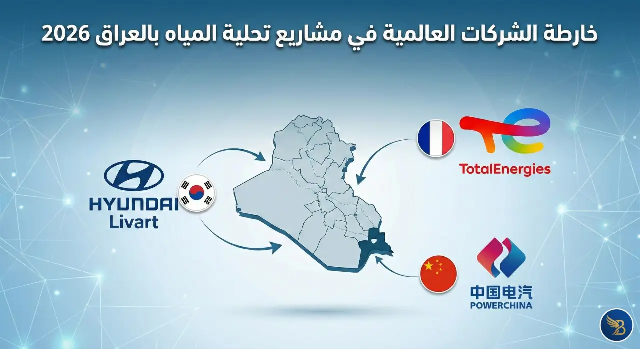 خارطة الشركات العالمية في مشاريع تحلية المياه بالعراق 2026